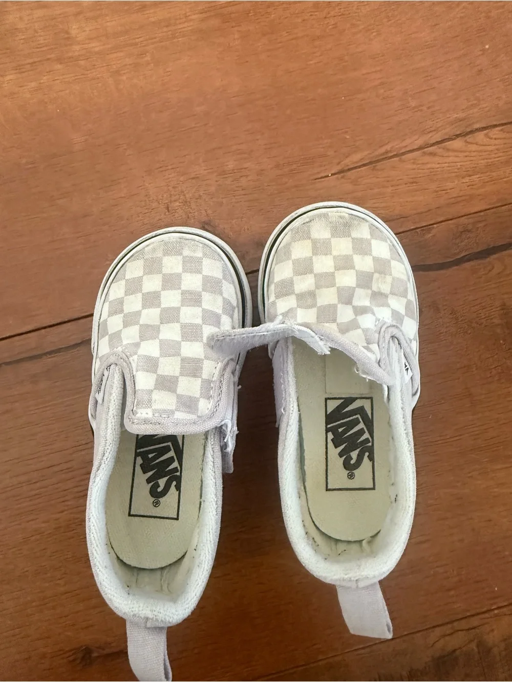 Vans Kids Checkerboard Slip-On Sneakers - Light purple